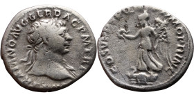 Trajan (98-117) Denarius. Obv: Laureate, draped bust of emperor. Rev: Victory walking left

19mm 3,14g