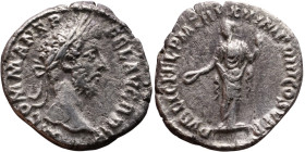 Commodus (180-192) Denarius Obv: Laureate, draped bust of emperor. Rev: Felicitas standing left, holding patera and sceptre. 

18mm 3,24g