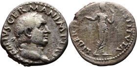 Vitellius (69) Denarius Obv: Draped bust of emperor. Rev: Libertas standing, holding cap and sceptre.

18mm 3,13g