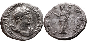 Hadrian (117-138) Denarius Obv: Laureate, draped bust of emperor. Rev: Felicitas standing left, holding caduceus and cornucopiae

19mm 2,85g