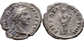 Antoninus Pius (138-161) Denarius Obv: Laureate, draped bust of emperor. Rev: Faustina as Pietas, holding two children, with two more children at her ...