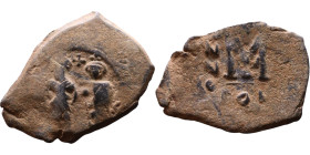 Heraclius, Martina and Heraclius Constantine (610-641) Follis Obverse: From left, Martina, Heraclius, heraclius Constantine Reverse: Large M, ANNO,
...