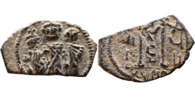 Heraclius, Martina and Heraclius Constantine (610-641) Follis Obverse: From left, Martina, Heraclius, heraclius Constantine Reverse: Large M, ANNO,
...