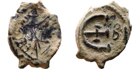 Justinian I (527-565) Pentanummium. Obverse: :D N IVSTINIANVS P P AVG, diademed, draped, and cuirassed bust right Reverse: Cross Monogram

13mm 2,11...