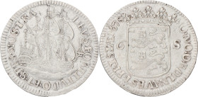 Scheepjesschelling van 6 stuiver. Enkhuizen. 1678. VF +

Cleaned. CNM 2.15.8. Ar. 2,9 g