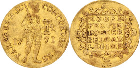 Gouden dukaat. Holland. 1771. VF

Mount traces. CNM 2.28.54. Delm. 775. AU. 3,5 g
