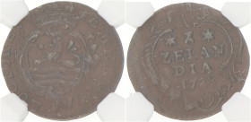 Duit. Zeeland. 1788. AU 58 BN

NGC graded: 8236601-008. CNM 2.49.113. AE. 3,3 g
