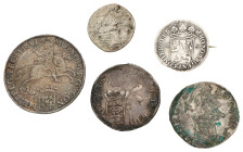 Lot (5) Mixed. Holland, Utrecht, West Friesland & Zeeland. Average VF

1 met pin. Ar. 74,1 g