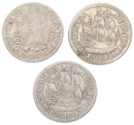 Lot (3) Scheepjesschelling van 6 stuiver. Enkhuizen. 1678. Average VF

CNM 2.15.8. Ar. 9,4 g