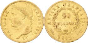 20 Francs. Napoleon. 1813 Fish. VF

Cleaned. Sch. 164. AU. 6,4 g