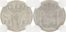 5 Cent. Willem I. 1827 U. MS 65

NGC graded: 8236601-086. Sch. 317. AR. 0,846 g
