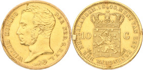 10 gulden. Willem I. 1840. VF +

Mount traces. Sch. 189. AU. 6,7 g