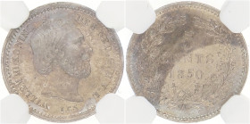 5 Cent. Willem III. 1850. MS 62

NGC graded: 8236601-022. Sch. 666. Ar. 0,68 g