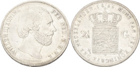 2½ Gulden. Willem III. 1855. VF

Cleaned. Sch. 581. Ar. 24,8 g
