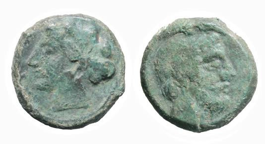 SICILIA - ENTELLA (Circa 420-404 a.C.) TRIAS gr.3,9 - D/Testa di Entella a s. co...