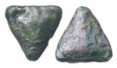 SICILIA - SELINUS (440-425 a.C.) ONCIA gr.2,9 - D/Vaso biansato R/Foglia con globetto - Ae Fuso - T&V.315 qBB