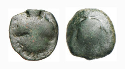 SICILIA - SELINUS (440-425 a.C.) ONCIA Fusa gr.2,7 - D/Vaso biansato R/Foglia con globetto - Ae Fuso - Calc. I,237 BB