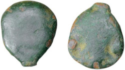 SICILIA - SELINUS (435-415 a.C.) HEXAS gr.3,4 - D/Maschera frontale di Sileno R/Foglia con due globetti - Ae Fuso - Calc.9 BB