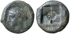 SICILIA - SIRACUSA (466-405 a.C.) HEMILITRAE gr.4,8 - D/Testa di Aretusa a s. R/Quadrato incuso con al centro una stella - Ae - Sng.Ans.398-402 BB/qSP...
