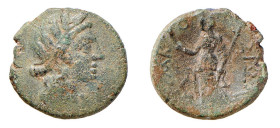 SICILIA - SIRACUSA (dopo il 212 a.C.) BRONZO gr. 6,8 - D/Testa di Persefone a d. con corona di spighe R/Demetra stante di fronte tiene una torcia ed u...