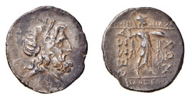 THESSAGLIA- LEGA DELLA THESSAGLIA (fine I sec. a.C.) STATERE gr.5,3 - Magistrati: Philozenides e Damothoinos - D/Testa di Zeus a d. R/Athena stante a ...