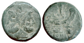 ROMA - ANONIME SENZA SIMBOLI (dopo 211 a.C.) ASSE gr.34,9 - D/Giano bifronte con sopra il valore I R/Prora a d. con sotto ROMA - Ae - Craw. 56/2 Patin...