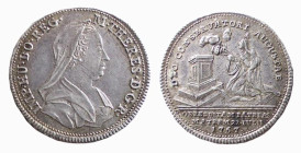 AUSTRIA - MARIA THERESA (1740-1780) TOKEN 1767 - Healing from smallpox - Wien - D/Busto di Maria Teresa a d. R/Una donna inginiocchiata con incensorio...