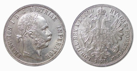 AUSTRIA - FRANZ JOSEPH I (1848-1916) GULDEN 1890 - D/Testa laureata a d. del Kaiser R/Aquila bicipite - Ar - qFDC