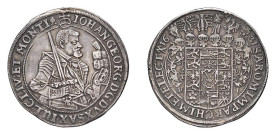 GERMANIA - SASSONIA - JUAN JORGE (1631) TALLERO 1631-HI - D/Busto corazzato a d. R/Stemma - Ar - KM.132 - Dv.7601 qSPL