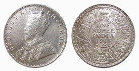 INDIA - ENGLISH DOMINATION - GEORGE V (1910-1936) RUPEE 1915 C Calcutta - D/Busto coronato a s. GEORGE V KING EMPEROR R/Al centro ONE/ RUPEE/ INDIA/ 1...