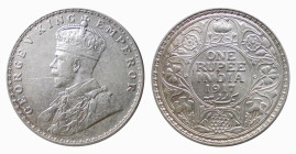INDIA - ENGLISH DOMINATION - GEORGE V (1910-1936) RUPEE 1917 C Calcutta - D/Busto coronato a s. GEORGE V KING EMPEROR R/Al centro ONE/ RUPEE/ INDIA/ 1...