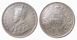 INDIA - ENGLISH DOMINATION - GEORGE V (1910-1936) RUPEE 1919 C Calcutta - D/Busto coronato a s. GEORGE V KING EMPEROR R/Al centro ONE/ RUPEE/ INDIA/ 1...