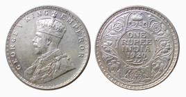 INDIA - ENGLISH DOMINATION - GEORGE V (1910-1936) RUPEE 1920 C Calcutta - D/Busto coronato a s. GEORGE V KING EMPEROR R/Al centro ONE/ RUPEE/ INDIA/ 1...