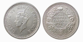 INDIA - ENGLISH DOMINATION - GEORGE VI (1936-1947) RUPEE 1945 B Bombay - D/Testa coronata a s. GEORGE VI KING EMPEROR R/Al centro ONE/ RUPEE/ INDIA/ 1...