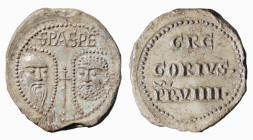 ROMA - GREGORIO IX (1227-1241) - Ugolino di Anagni dei conti di Segni - BOLLA PLUMBEA - D/Nel campo in tre righe: GRE = GORIVS = PP. VIIII R/I volti d...