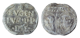 ROMA - EUGENIO IV (1431-1447) Famiglia Coundulmer - BOLLA PLUMBEA - D/Nel campo la scritta + =EVGEN=IVS.PP= °IIII° R/I volti dei due Apostoli con in m...