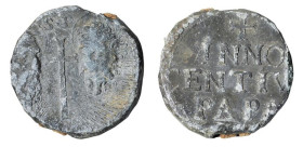 ROMA - INNOCENZO X (1644-1655) Famiglia Pamphili - BOLLA PLUMBEA - D/Nel campo la scritta entro cerchio perlinato, INNO = CENTIVS = PAPA = (X ) R/I vo...