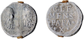ROMA - CLEMENTE X (1670-1676) Famiglia Altieri - BOLLA PLUMBEA - D/Nel campo la scritta CLE=MENS=PAPA*=*X* R/I volti dei due Apostoli con in mezzo la ...