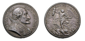 ROMA - INNOCENZO XI (1676-1689) MEDAGLIA AR - ANNO V - GUERRA CONTRO I TURCHI - D/Busto a d. con testa nuda INNOC.XI PONT MAX Sotto il busto HAMERANVS...
