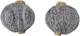 ROMA - CLEMENTE XII (1730-1740) Famiglia Corsini - BOLLA PLUMBEA - D/Nel campo la scritta CLE.=MENS=PAPA =XII R/I volti dei due Apostoli con in mezzo ...