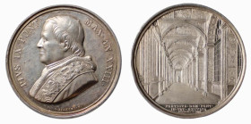ROMA - PIO IX (1846-1870) GALLERIA PIANA IN VATICANO - MEDAGLIA ANNUALE IN AR - ANNO XXIII - D/Busto con berrettino mozzetta e stola a s. PIVS IX PONT...
