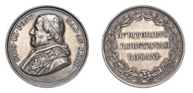 ROMA - PIO IX (1846-1878) MEDAGLIA AR - ANNO XXIII - Premio Alunni Università di Roma - D/Busto con berretto, mozzetta e stola a s. PIVS • IX • PONT •...