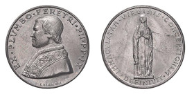 ROMA - PIO IX (1846-1878) MEDAGLIA IN PIOMBO POSTUMA - D/Busto di Pio IX a d. EX. PLVMBO. FERETRI. PII. PP. IX Sotto I. Bianchi R/L'Immacolata Concezi...