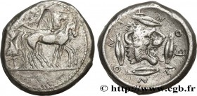 SICILY - LEONTINOI
Type : Tétradrachme 
Date : c. 476-466 AC. 
Mint name / Town : Léontini, Sicile 
Metal : silver 
Diameter : 23,5 mm
Orientati...