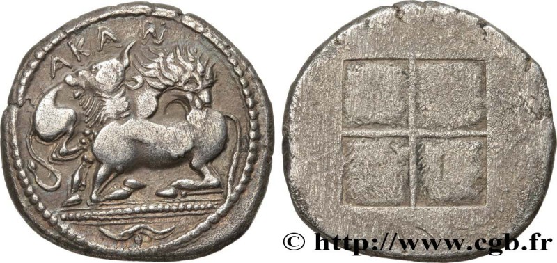 MACEDONIA - AKANTHOS
Type : Tétradrachme 
Date : c. 470-430 AC. 
Mint name / ...