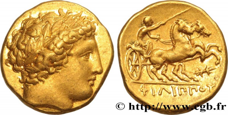 MACEDONIA - MACEDONIAN KINGDOM - PHILIP II
Type : Statère d'or 
Date : c. 340-...