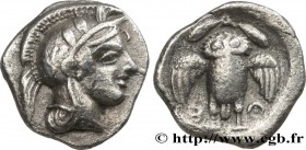 ATTICA - ATHENS
Type : Trihemiobole 
Date : c. 430-415 AC. 
Mint name / Town : Athènes 
Metal : silver 
Diameter : 11 mm
Orientation dies : 9 h....