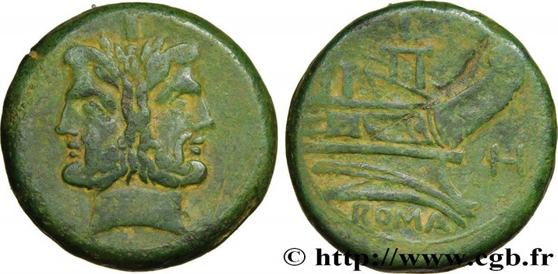 ROMAN REPUBLIC - ANONYMOUS
Type : As 
Date : c. 211-210 AC. 
Mint name / Town...