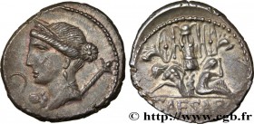 JULIUS CAESAR
Type : Denier 
Date : 45 AC. 
Mint name / Town : Espagne 
Metal : silver 
Millesimal fineness : 950 ‰
Diameter : 18,5 mm
Orientat...