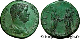 HADRIAN
Type : Sesterce 
Date : 134 
Mint name / Town : Rome 
Metal : copper 
Diameter : 30,5 mm
Orientation dies : 6 h.
Weight : 22,92 g.
Rar...